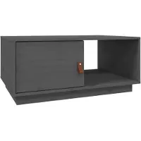 vidaXL Couchtisch Grau 80x50x35,5 cm Massivholz Kiefer
