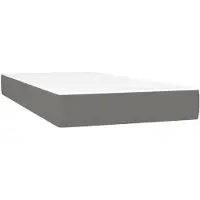 vidaXL Taschenfederkernmatratze Mittel Dunkelgrau 80x200x20 cm Stoff