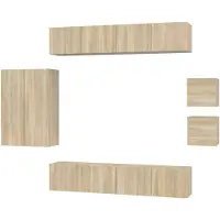 vidaXL 8-tlg. TV-Schrank-Set Sonoma-Eiche Holzwerkstoff