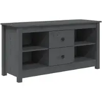 vidaXL TV-Schrank Grau 103x36,5x52 cm Massivholz Kiefer