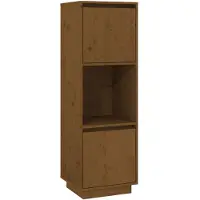vidaXL Highboard Honigbraun 38x35x117 cm Massivholz Kiefer