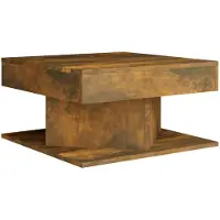 vidaXL Couchtisch Räuchereiche 57x57x30 cm Holzwerkstoff
