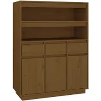 vidaXL Highboard Honigbraun 89x40x116,5 cm Massivholz Kiefer