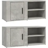 vidaXL TV-Schränke 2 Stk. Betongrau 80x31,5x36 cm Holzwerkstoff