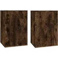 vidaXL TV-Wandschränke 2 Stk. Räuchereiche 40x34,5x60 cm