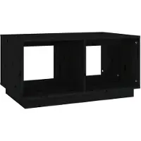 vidaXL Couchtisch Schwarz 80x50x40 cm Massivholz Kiefer
