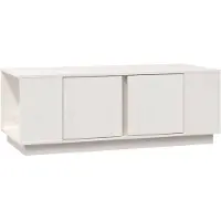 vidaXL Couchtisch Weiß 110x50x40 cm Massivholz Kiefer