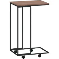vidaXL Beistelltisch mit Rollen Schwarz 40x30x63,5 cm Holzwerkstoff