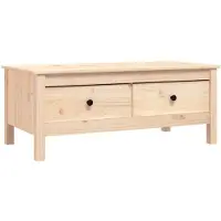 vidaXL Couchtisch 100x50x40 cm Massivholz Kiefer