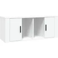 vidaXL TV-Schrank Weiß 100x35x40 cm Holzwerkstoff