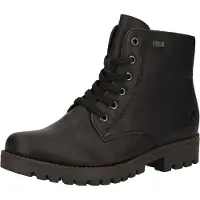Rieker Winterboots , Damen, Gr. 37, schwarz, Lederimitat, Schuhe Winterboots, Schnürboots, Stiefelette mit wasserabweisender TEX-Ausstattung