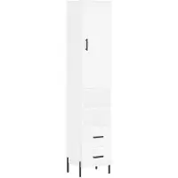 vidaXL Highboard Weiß 34,5x34x180 cm Holzwerkstoff