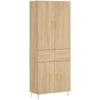 vidaXL Highboard Sonoma-Eiche 69,5x34x180 cm Holzwerkstoff