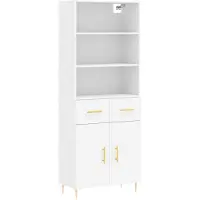 vidaXL Highboard Weiß 69,5x34x180 cm Holzwerkstoff