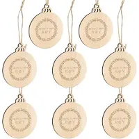 Yoursurprise Weihnachtsdeko aus Holz mit Name - Weihnachtskugel - 8 Stück