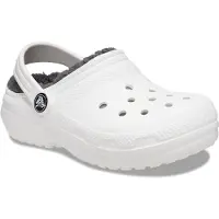 Crocs Classic Gefütterte Schlappen, Weiß/Grau, 20-21
