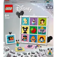 LEGO 43221 | Disney 100 Jahre Disney Zeichentrickikonen, Bastelset und DIY Set als Wandkunst und Schlafzimmer Accessoires, mit Mickey Maus und Co.