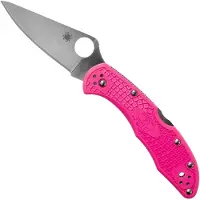 Spyderco Delica 4 Taschenmesser, FRN, Flat Ground, pink