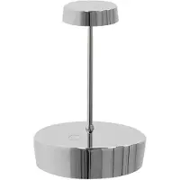 Zafferano Swap mini pro wiederaufladbare und dimmbare LED-Tischleuchte aus poliertem Chrom