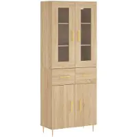 vidaXL Highboard Sonoma-Eiche 69,5x34x180 cm Holzwerkstoff