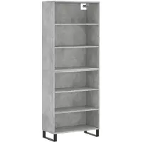 vidaXL Highboard Betongrau 69,5x32,5x180 cm Holzwerkstoff