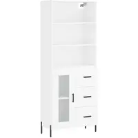 vidaXL Highboard Weiß 69,5x34x180 cm Holzwerkstoff