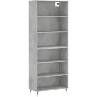 vidaXL Highboard Betongrau 69,5x32,5x180 cm Holzwerkstoff