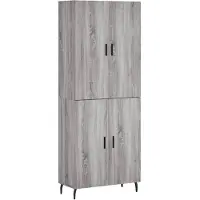 vidaXL Highboard Grau Sonoma 69,5x34x180 cm Holzwerkstoff