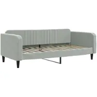 vidaXL Tagesbett Hellgrau 90x200 cm Samt