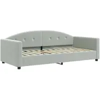 vidaXL Tagesbett Hellgrau 90x200 cm Samt