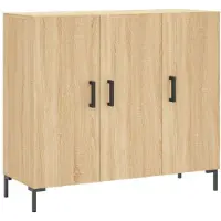 vidaXL Sideboard Sonoma-Eiche 90x34x80 cm Holzwerkstoff