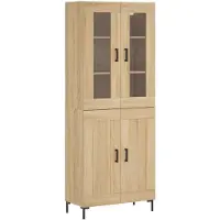 vidaXL Highboard Sonoma-Eiche 69,5x34x180 cm Holzwerkstoff