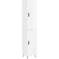 vidaXL Highboard Hochglanz-Weiß 34,5x34x180 cm Holzwerkstoff