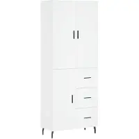 vidaXL Highboard Weiß 69,5x34x180 cm Holzwerkstoff