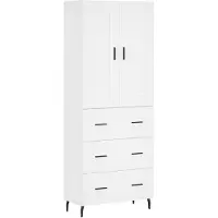 vidaXL Highboard Weiß 69,5x34x180 cm Holzwerkstoff