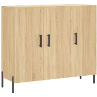 vidaXL Sideboard Sonoma-Eiche 90x34x80 cm Holzwerkstoff