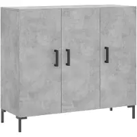 vidaXL Sideboard Betongrau 90x34x80 cm Holzwerkstoff
