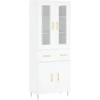 vidaXL Highboard Weiß 69,5x34x180 cm Holzwerkstoff