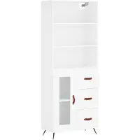 vidaXL Highboard Weiß 69,5x34x180 cm Holzwerkstoff