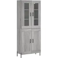 vidaXL Highboard Grau Sonoma 69,5x34x180 cm Holzwerkstoff