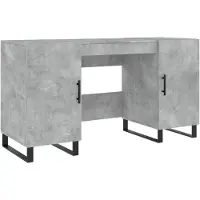 vidaXL Schreibtisch Betongrau 140x50x75 cm Holzwerkstoff