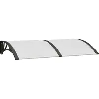 vidaXL Türvordach Schwarz und Transparent 150x75 cm Polycarbonat