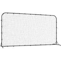 vidaXL Fußball-Rebounder Schwarz 366x90x183 cm HDPE