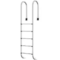 vidaXL Pool-Leiter 54x38x211 cm Edelstahl 304