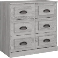 vidaXL Sideboard Grau Sonoma 70x35,5x67,5 cm Holzwerkstoff