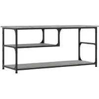 vidaXL TV-Schrank Grau Sonoma 103x38x46,5 cm Holzwerkstoff und Stahl