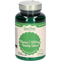 GreenFood Nutrition Vitamin C 1000 + Hagebutten Extrakt 60 Kapseln