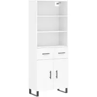 vidaXL Highboard Weiß 69,5x34x180 cm Holzwerkstoff