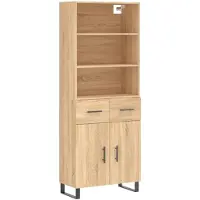 vidaXL Highboard Sonoma-Eiche 69,5x34x180 cm Holzwerkstoff