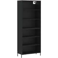 vidaXL Highboard Schwarz 69,5x32,5x180 cm Holzwerkstoff